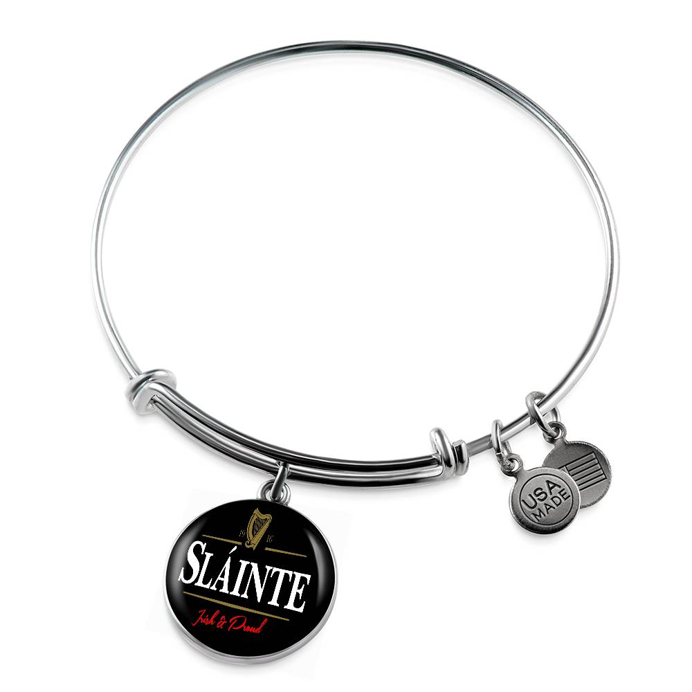 ☘️ Sláinte...Irish & Proud Bangle Bracelet ☘️