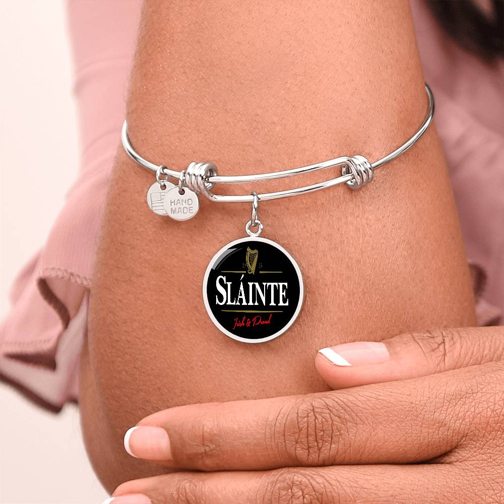 ☘️ Sláinte...Irish & Proud Bangle Bracelet ☘️