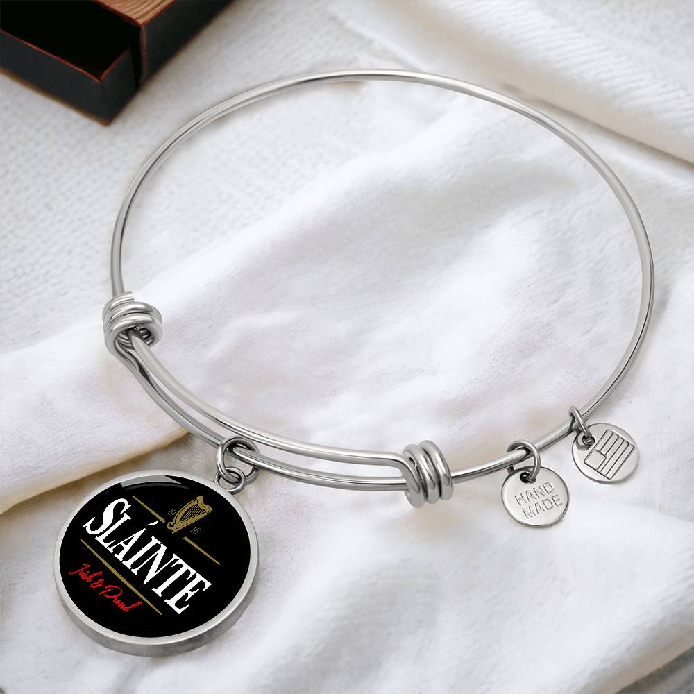 ☘️ Sláinte...Irish & Proud Bangle Bracelet ☘️