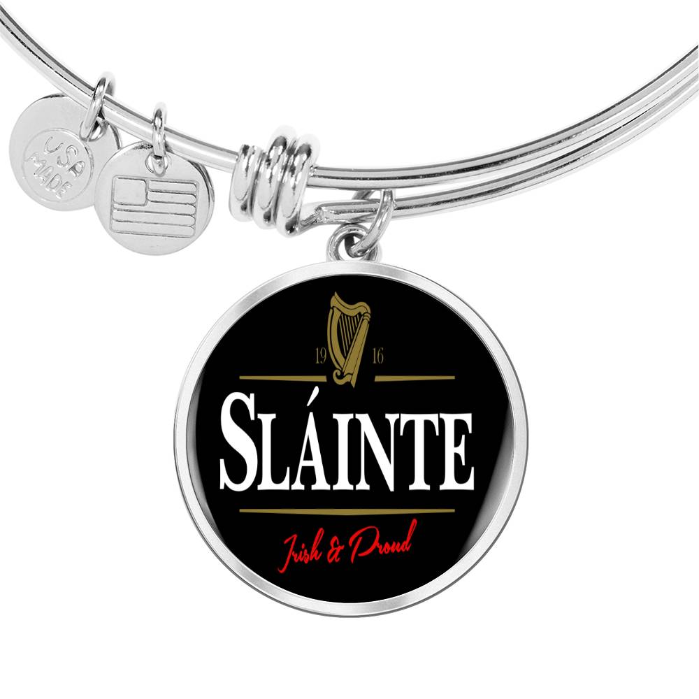 ☘️ Sláinte...Irish & Proud Bangle Bracelet ☘️