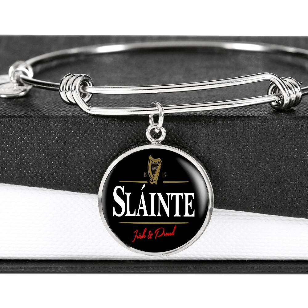 ☘️ Sláinte...Irish & Proud Bangle Bracelet ☘️