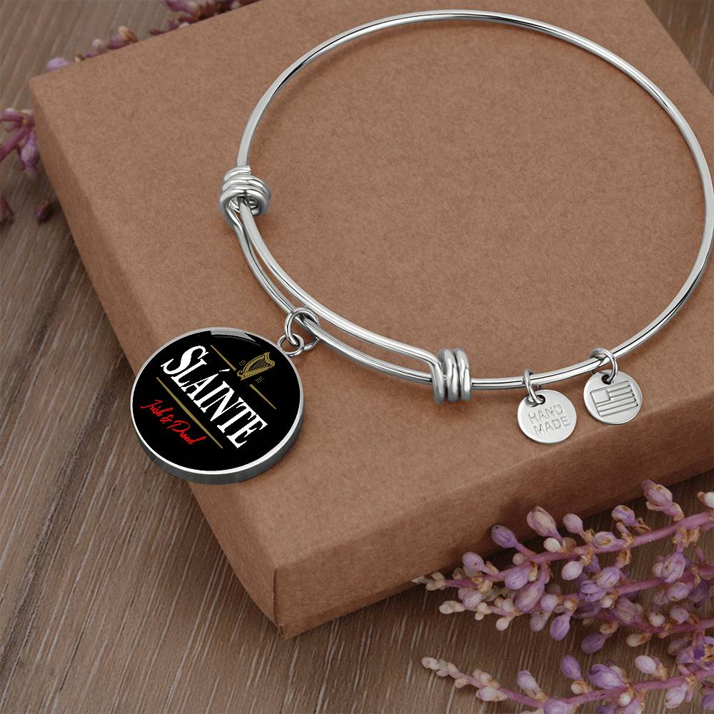 ☘️ Sláinte...Irish & Proud Bangle Bracelet ☘️