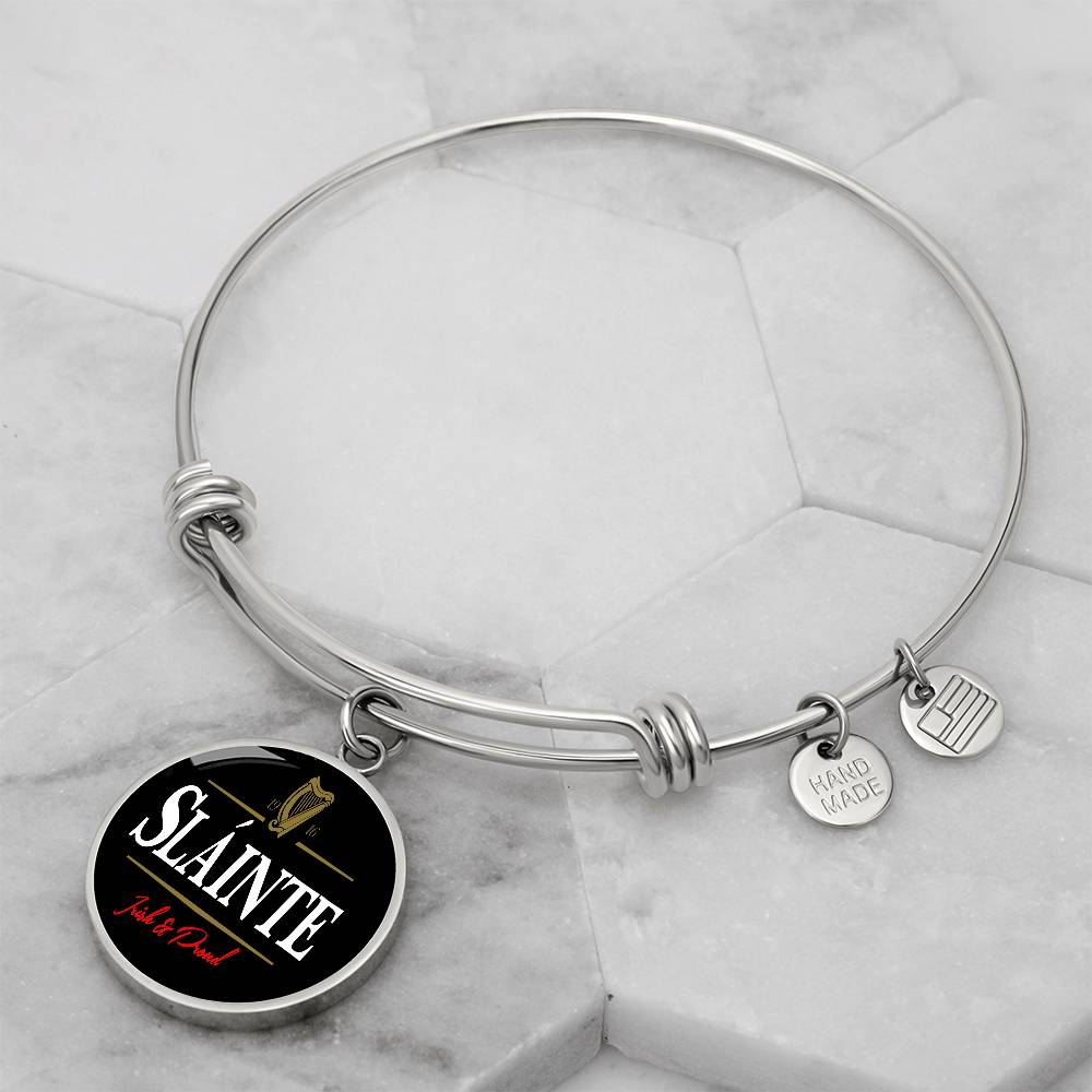 ☘️ Sláinte...Irish & Proud Bangle Bracelet ☘️