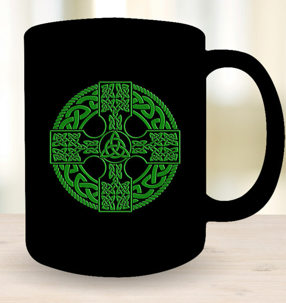 Irish Celtic Cross Shield Mug