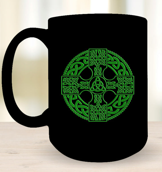 Irish Celtic Cross Shield Mug