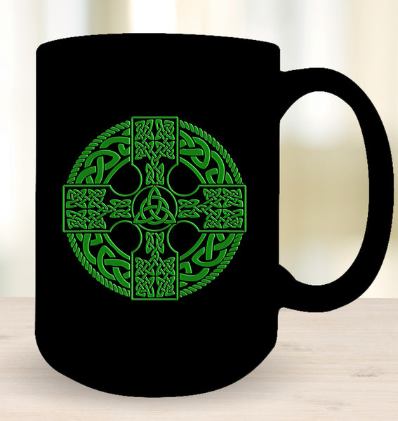 Irish Celtic Cross Shield Mug