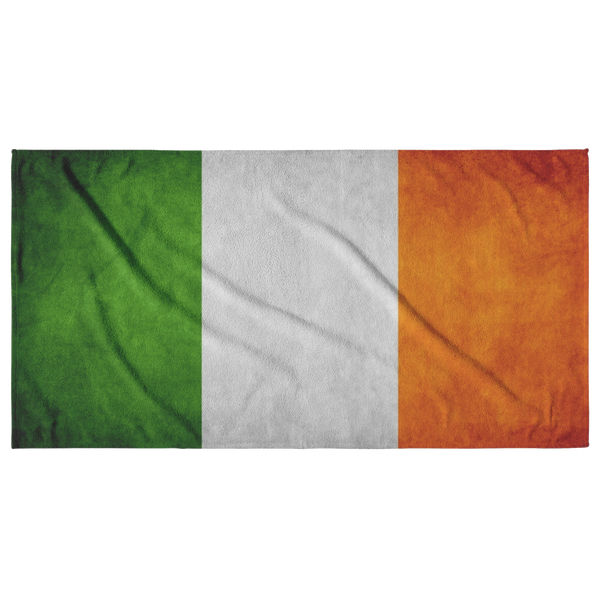 Distressed Ireland Flag Beach Towel