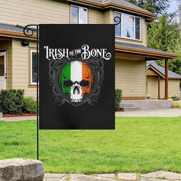 Irish To The Bone Garden Flag