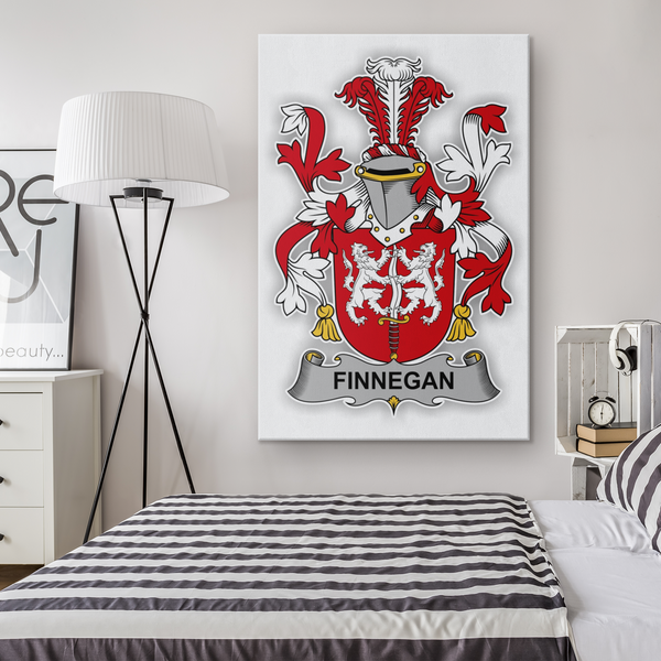 Irish Family Crest - Finnegan - Canvas Print Wall Art