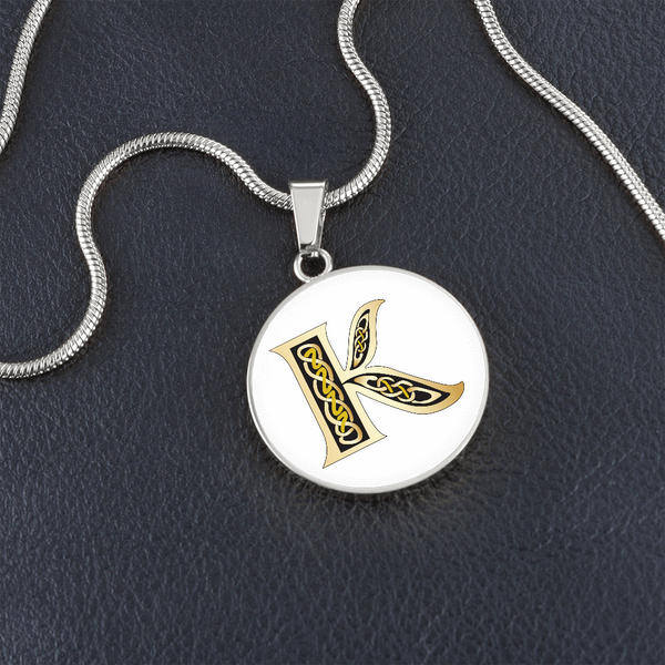 Celtic Initial Luxury Necklace - Initial K
