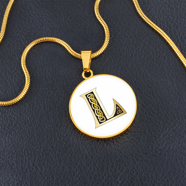 Celtic Initial Luxury Necklace - Initial L