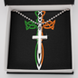 ☘️ PERSONALIZED Irish Cross Ball Chain Necklace☘️