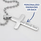 ☘️ PERSONALIZED Irish Cross Ball Chain Necklace☘️