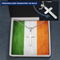 ☘️ PERSONALIZED Irish Cross Ball Chain Necklace☘️