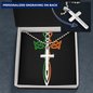 ☘️ PERSONALIZED Irish Cross Ball Chain Necklace☘️