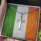 ☘️ PERSONALIZED Irish Cross Ball Chain Necklace☘️