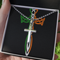 ☘️ PERSONALIZED Irish Cross Ball Chain Necklace☘️