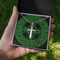 ☘️ PERSONALIZED Irish Cross Ball Chain Necklace ☘️