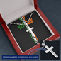☘️ PERSONALIZED Irish Cross Ball Chain Necklace☘️