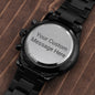 PERSONALIZED Black Chronograph Watch