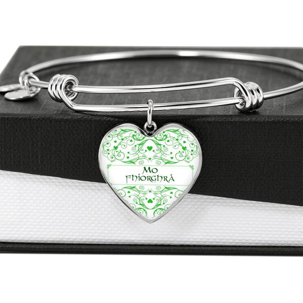 My True Love (Mo Fhíorghrá in Irish) Bangle Bracelet