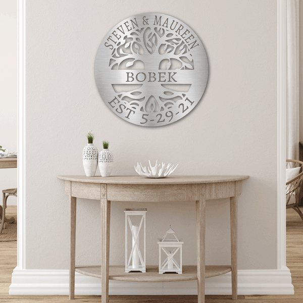 ☘️ PERSONALIZED Irish Tree of Life Metal Wall Art☘️