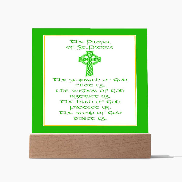 ☘️ The Prayer of St.Patrick Square Acrylic Plaque ☘️
