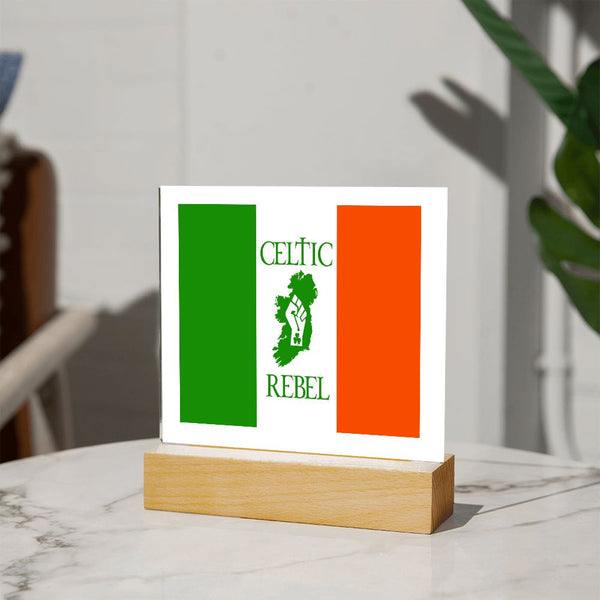 ☘️ Celtic Rebel Square Acrylic Plaque ☘️