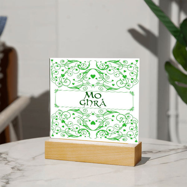 ☘️ My Love (Mo Ghrá in Irish) Acrylic Square Plaque ☘️