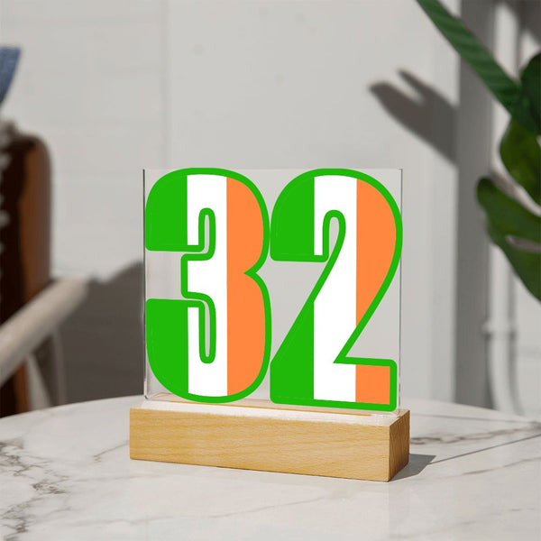 ☘️ 32 County Ireland Square Acrylic Plaque ☘️