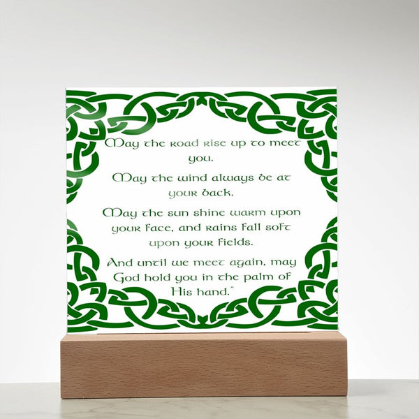 ☘️ May The Road Rise Up To Meet You Square Acrylic Plaque ☘️