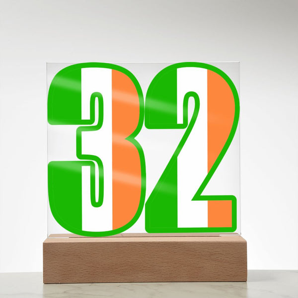 ☘️ 32 County Ireland Square Acrylic Plaque ☘️