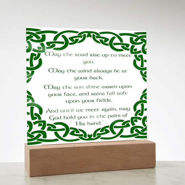 ☘️ May The Road Rise Up To Meet You Square Acrylic Plaque ☘️