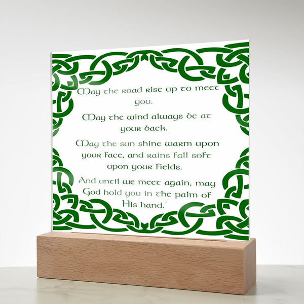 ☘️ May The Road Rise Up To Meet You Square Acrylic Plaque ☘️