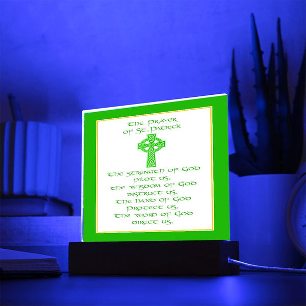 ☘️ The Prayer of St.Patrick Square Acrylic Plaque ☘️
