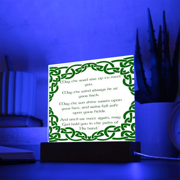 ☘️ May The Road Rise Up To Meet You Square Acrylic Plaque ☘️