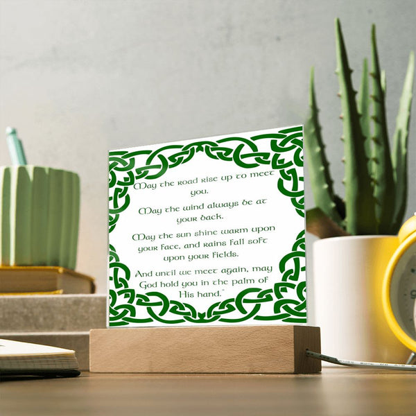 ☘️ May The Road Rise Up To Meet You Square Acrylic Plaque ☘️