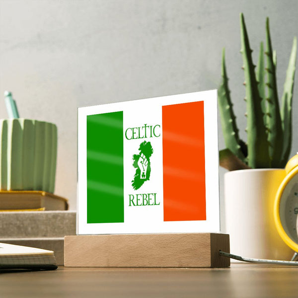 ☘️ Celtic Rebel Square Acrylic Plaque ☘️