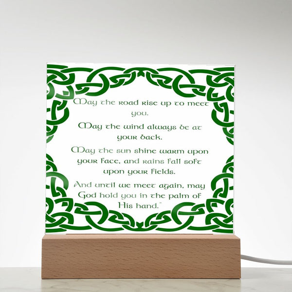 ☘️ May The Road Rise Up To Meet You Square Acrylic Plaque ☘️