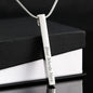 ☘️ Engraved 2 Sided Vertical Stick Necklace ☘️