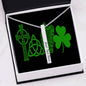 ☘️ Engraved 2 Sided Vertical Stick Necklace ☘️
