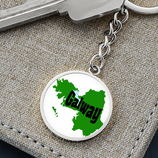 County Galway Graphic Circle Keychain