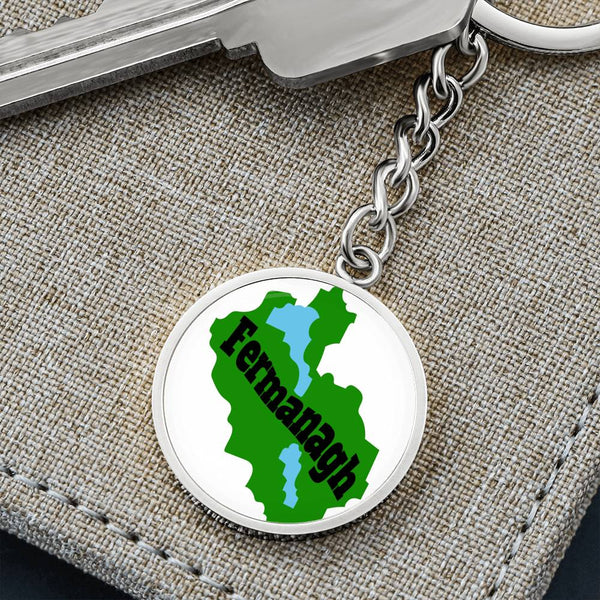 County Fermanagh Graphic Circle Keychain