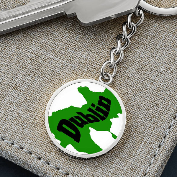 County Dublin Graphic Circle Keychain