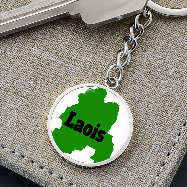 County Laois Graphic Circle Keychain