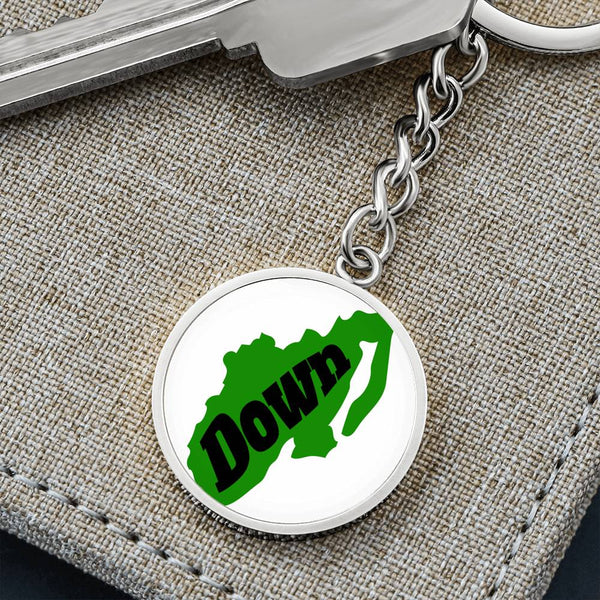 County Down Graphic Circle Keychain