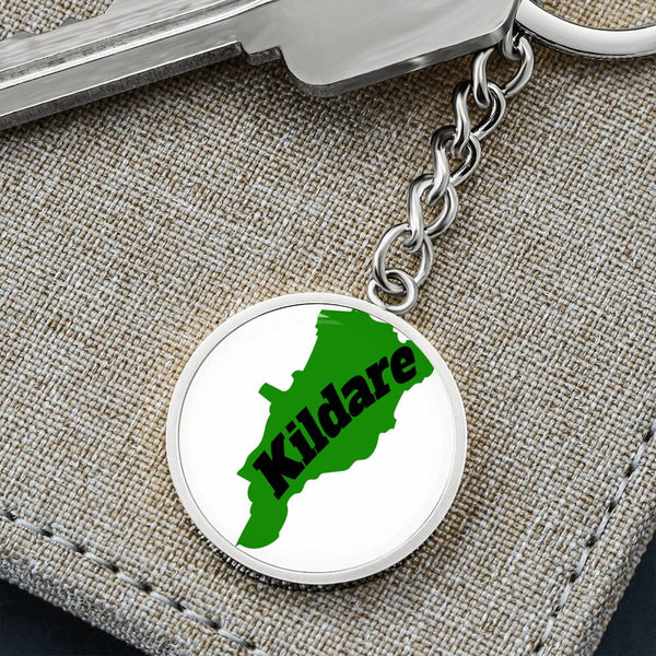County Kildare Graphic Circle Keychain