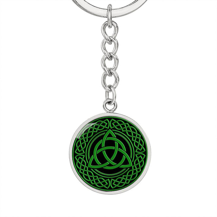 Irish Trinity Knot Graphic Circle Keychain