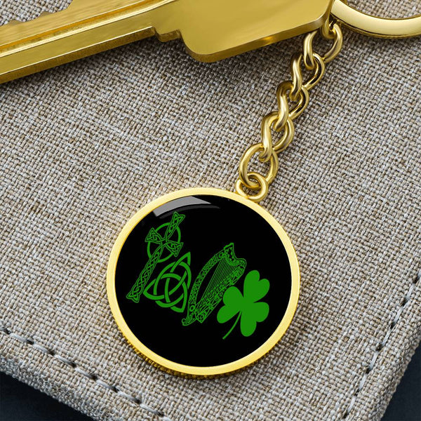 LOVE Ireland Graphic Circle Keychain