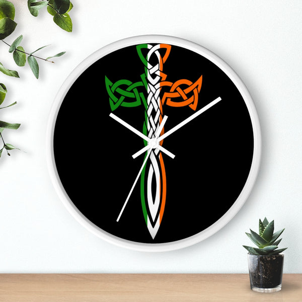 Irish Celtic Cross Dagger Wall Clock